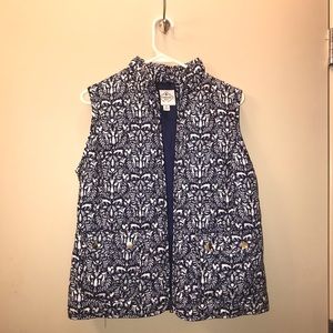 Navy Blue Animal Pattern Vest